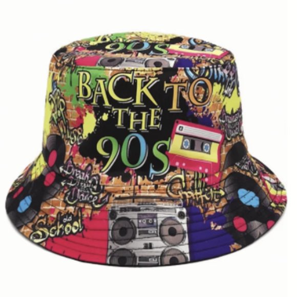 🫶🏽7/$10 New! - Reversible Back to the 90's Bucket Hat - Picture 1 of 2
